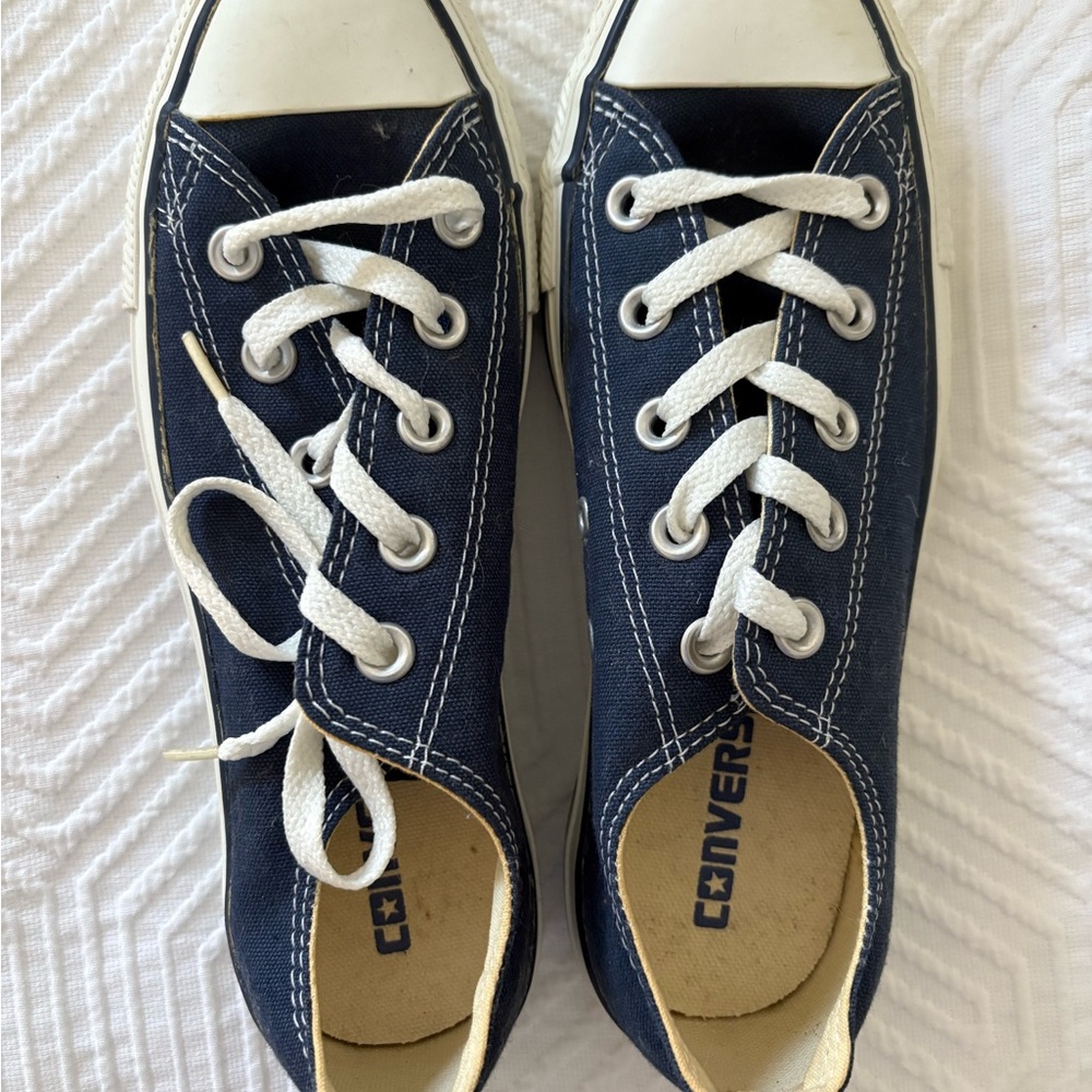 Converse Kids Dark Blue Canvas Sneakers